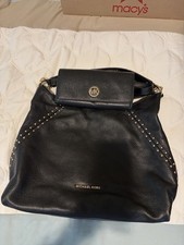 Michael Kors Studded Black Pebbled Leather Sh...