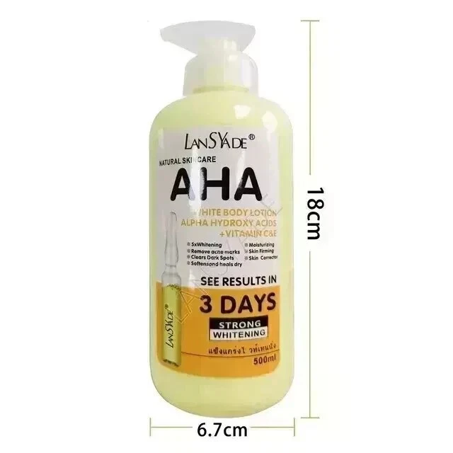 ✅ AHA Strong Brightening Body Cream Hydroxy Acid Vitamin C Whitening 500ml USA - Image 2 of 4