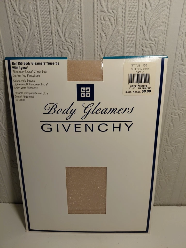 Givenchy Body Gleamers Pantyhose Style 156 Chiffon Pink Size C New - Image 2 of 3