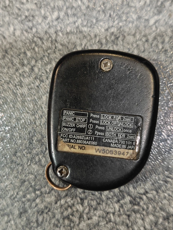 Mando a distancia Subaru Impreza 2003-2004 entrada sin llave A269ZUA111 88036AE060 Foto 2 de 2