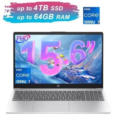 2025 HP 15.6'' 250 G10 FHD Business Laptop,Intel Core i7-1355U,UpTo 64GB 4TB SSD