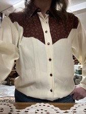 Desert West by Sherry Holt Vintage Western Button Up Shirt Medium Boho Fabulous