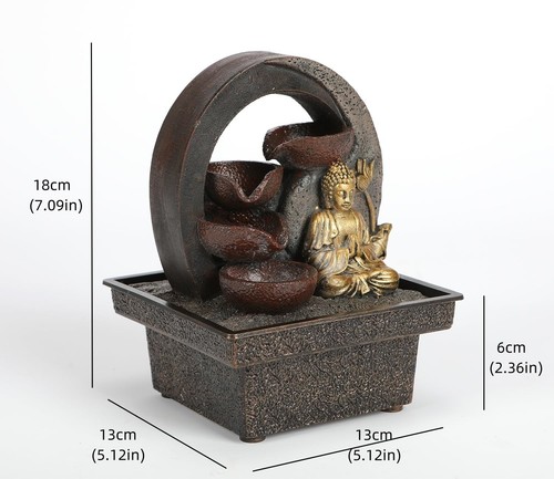 Tabletop Water Fountain Buddha Statue Desktop Indoor Waterfall Fountain Table... - Picture 2 of 6