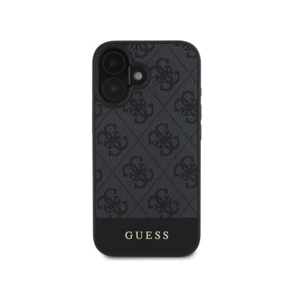 Guess, Hülle für iPhone 16 Edition 4G Ultra-Chic Streifen, Grau