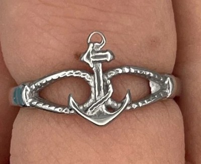 316L Stainless Steel Dainty Anchor Knot Ring