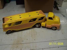 Vintage Pressed Steel 1960s Dunwell - Buckeye Car Hauling Truck Trailer