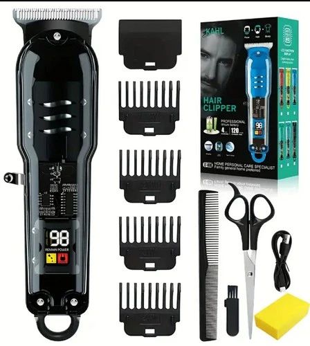 Men's Hair Clipper Digital Display Cordless Portable Rechargeable, Beard Trimmer