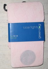 GREENDOG - PINK TEXTURED LACE TIGHTS -   10-14 - 74 TO 110 LBS