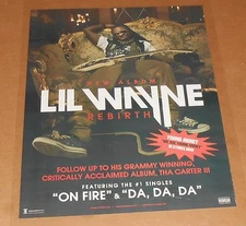 Lil Wayne Rebirth Poster 2000 Original Promo 24x18 RARE