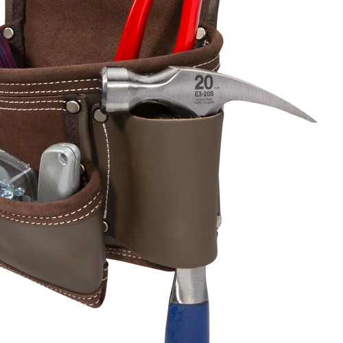 Estwing 7 Pocket Leather Tool Belt Pouch Apron Set 94744 - Picture 4 of 7