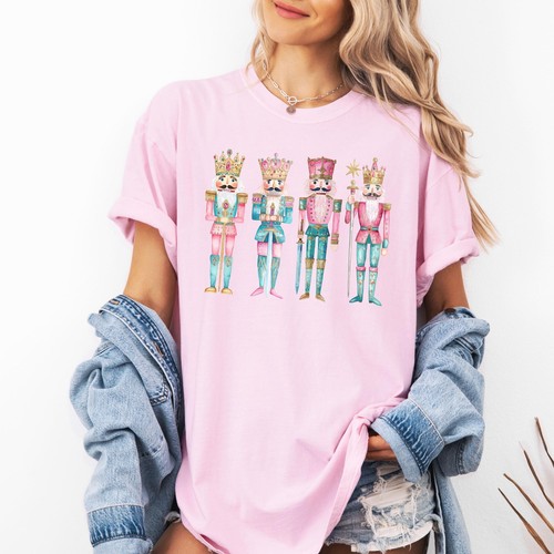 Nutcracker Christmas Shirt, Women's Holiday Tee, Watercolor Holiday Tshirt, Hol - Picture 3 of 10
