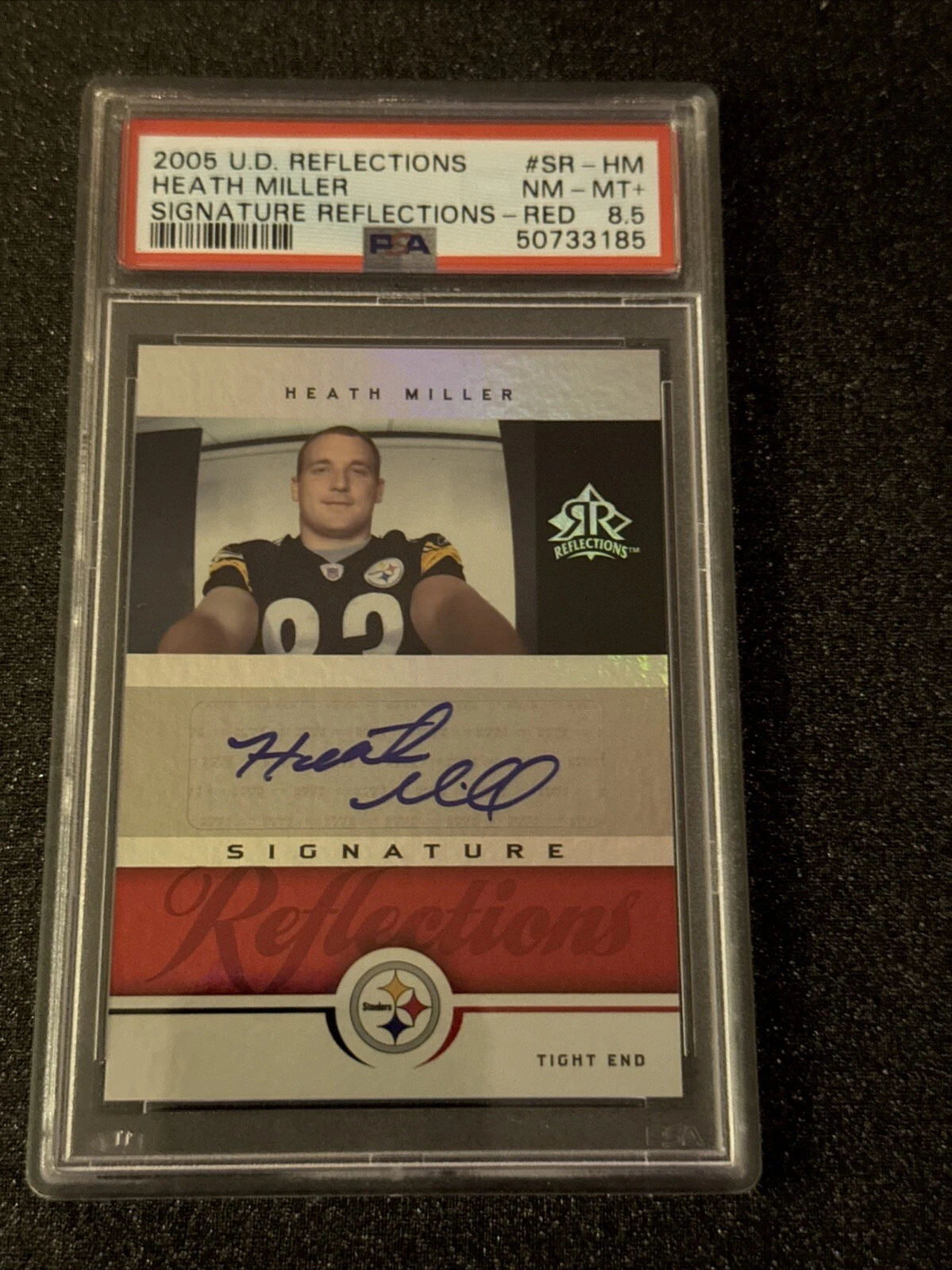 Heath Miller Upper Deck Reflections Signature Reflections #SRHM Red