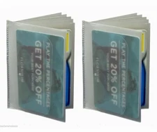 2 Plastic Wallet Insert Replacement Picture Card Holder Trifold 6 Pg