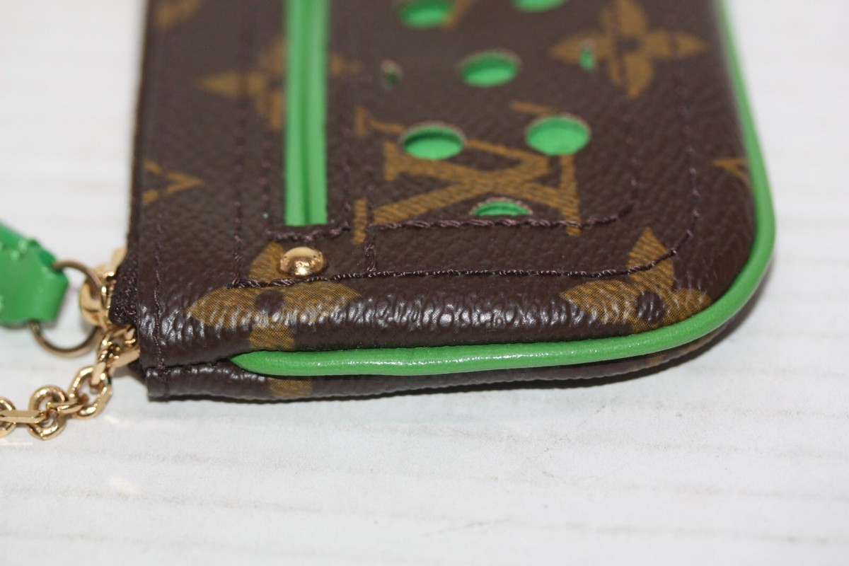 Louis Vuitton Limited Edition Green Monogram Perforated Pochette