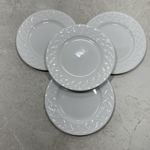 Oneida Set da Picnic di (4) Piatti da Pane e Burro 6” Bianco Gres Cina - Foto 1 di 12