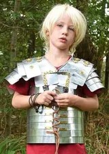 Costume Lorica Romana Segmentata Junior Bambini Armatura Romana Vichinga Lorica Costume