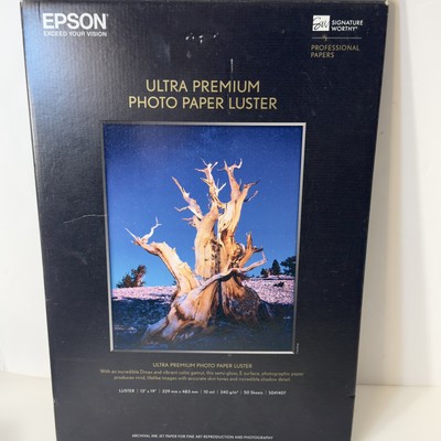 NIB ultra premium photo paper luster 13x19 epson 240gsm 50 Sheets