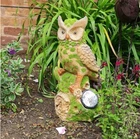 Garden Ornament Solar Powered Animal Owl Lamp Decor Light