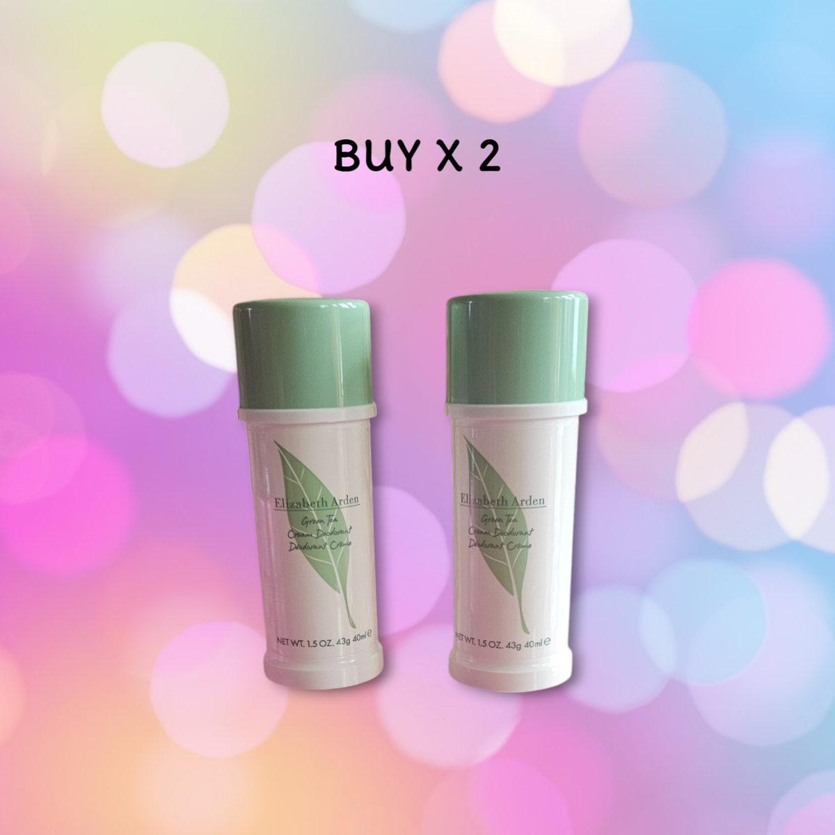 ELIZABETH ARDEN GREEN TEA X 40ML CREAM DEODORANT NEW UK