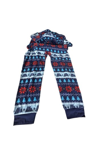 Aldi Gear Pajamas Adult Size M Blue Christmas Retro Style Zip Jumpsuit NWT - Picture 3 of 10