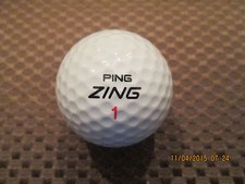 PING GOLF BALL/S-WHITE PING ZING 1-RED 1 RARE -MULTI-JET LOGO.9.5/10.HARD FIND