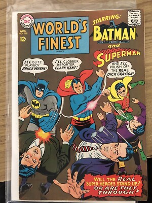 WORLDS FINEST #168 AUGUST 1967 BATMAN SUPERMAN DC COMICS