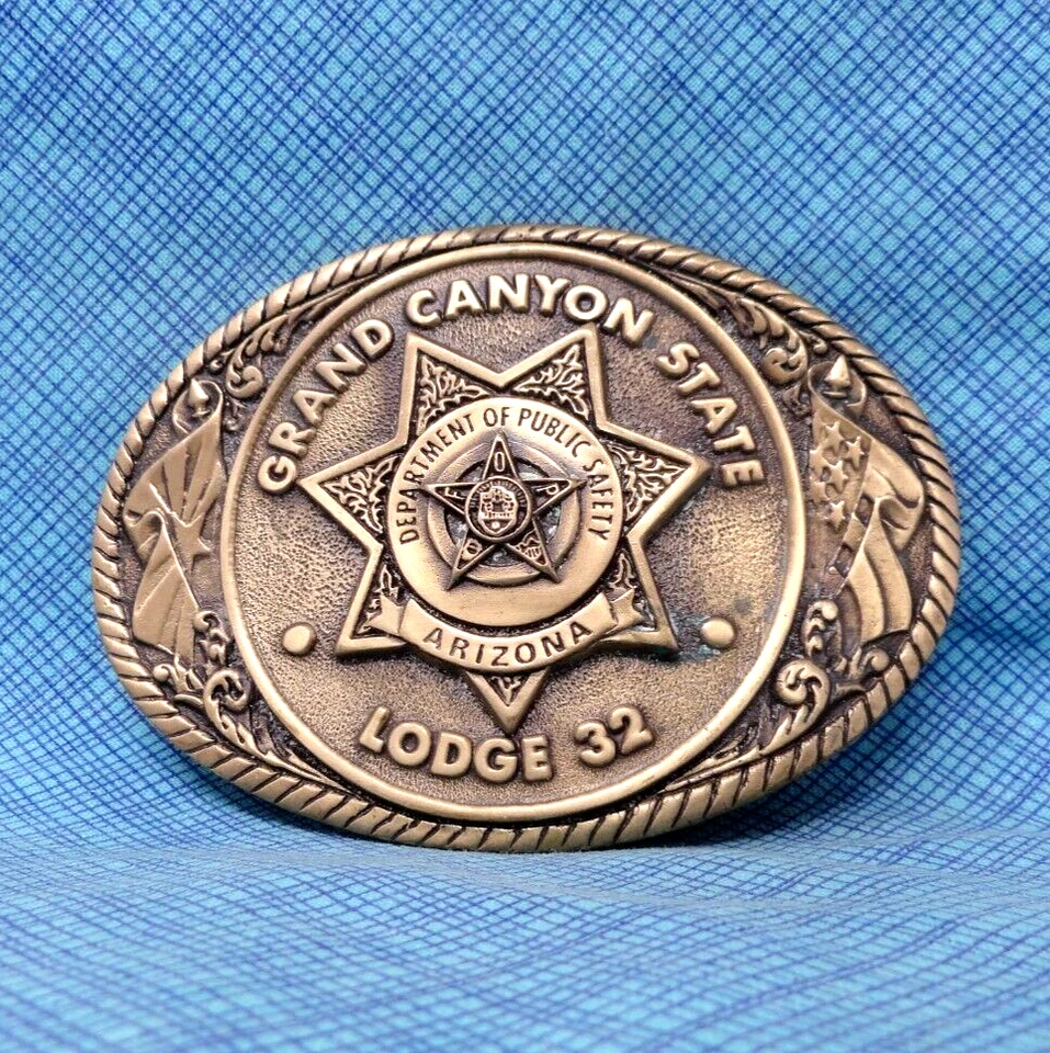 Fivela de cinto Arizona DPS Grand Canyon State Lodge 32 FOP vintage anos 90 CC .QRT018 - Imagem 2 de 4