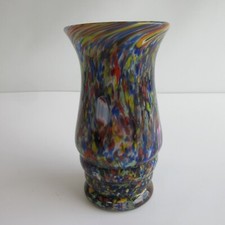 Unknown Artist Murano Art Glass Murrine Sphere Vase Beautiful colorful