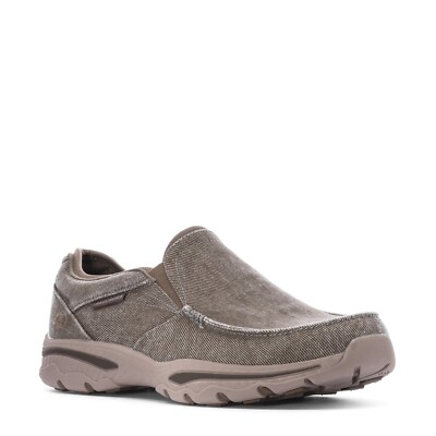 Skechers Men s Creston Vosen Memory Foam Relaxed Fit Shoes 65347 Taupe Size 11.5