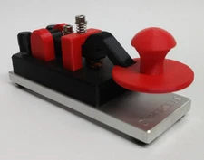 Red Camelback Morse Code Key Navy Style W/ Aluminum Base