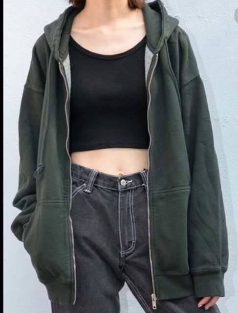 green brandy melville zip up