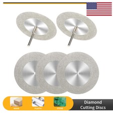 5Pcs 60mm 2" Diamond Cutting Wheel Coated Rotary Blade Cut-off Disc for Rotary