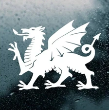 Welsh Dragon Vinyl Decal | Heraldry Coat Arms Wales Flag | Die Cut Sticker