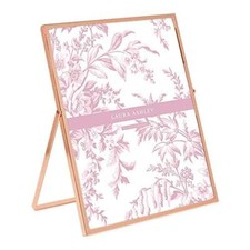 Laura Ashley 8x10 Rose Gold Flat Metal Picture Frame Vertical with Pull-Out