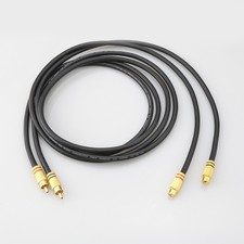 12ft Premium 2-RCA Gold Plated Male/Female Extension Cable