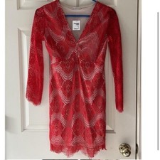 Red Medallion Lace Dress