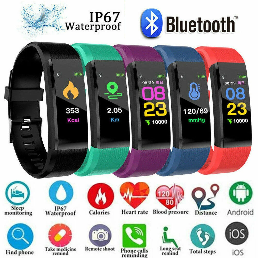 Fitness Smart Watch Activity Tracker WomenMen Kids Fitbit Android