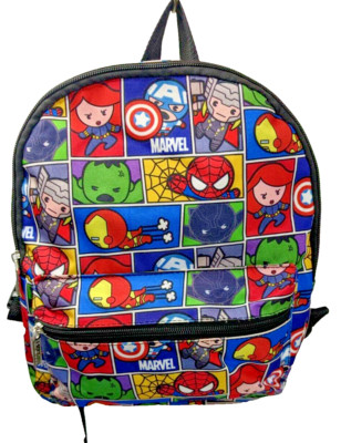 Marvel Avengers Kawaii 12'' Backpack by Global Designs 2017 Spiderman Iron Man