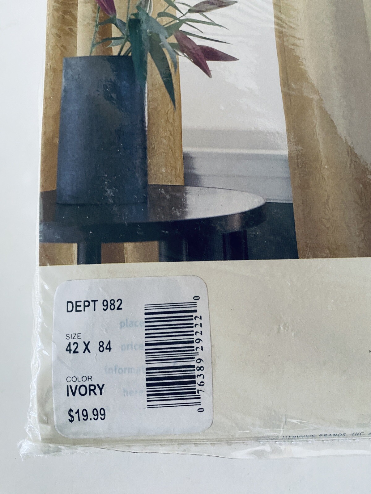 2 New Two Rod Pocket Curtain Panel Off White Floral 84"L x 42"W  Home Mervyn's thumbnail 7