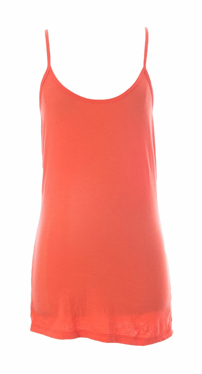 Orange spaghetti strap tank best sale top