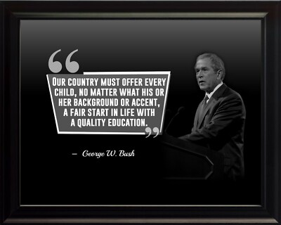 George W. Bush Our Country Must Print Picture or Framed Wall Art
