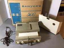VINTAGE SAWYERS 500 SLIDE PROJECTOR WITH CASE AND ORIGINAL BOX VERY CLEAN WORKS