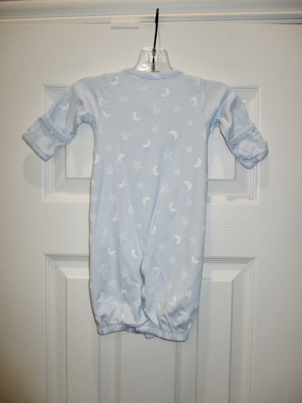 Kissy Kissy NB Blue Gown Convertible Romper Moon Stars Baby Boys