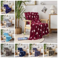 Super Soft Fleece Throw Blanket for Couch Sofa Bed Chair Lightweight Microfiber