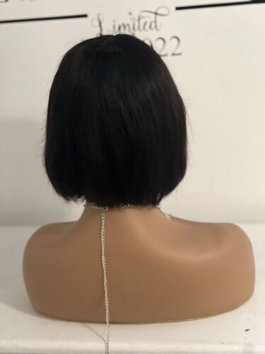 Wigs With Bangs Human Hair Wig Lace Part 8inch Brazilian Hair Bangs Unit 2 - Picture 9 of 9