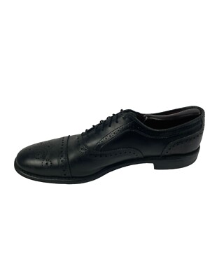 Allen Edmonds Strand Black Leather Brogue Captoe Oxfords 