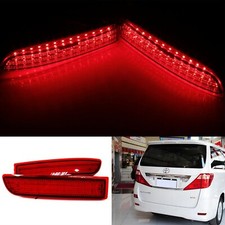 2x Red Lens Rear Bumper Reflector LED Tail Brake Lights For 2008-2014 Scion XD