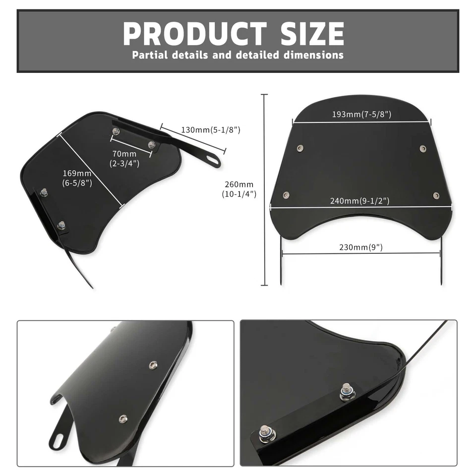 Deflector ajustable para pantalla cortavientos para Triumph Speed Triple Street Triple R Foto 2 de 4