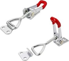 2PCS Latch Catch Drawer Closet Clip Clamp Chest Toolbox Lock Metal Toggle Latch