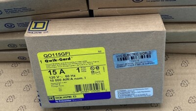 #ad New Circuit Breaker Square D QO115GFI 15 Amp 1 Pole 120V GFCI $44.99